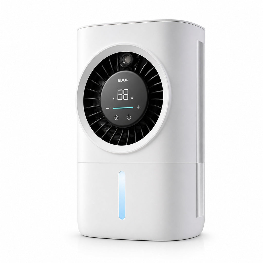 EDON B880 mist cooling fan on clean background
