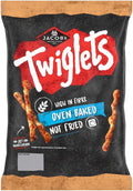 JACOB'S Twiglets Sharing Baked Snacks, 150 g (Pack of 1) — Crispy & Crunchy, Vegetarian, Made with 80%