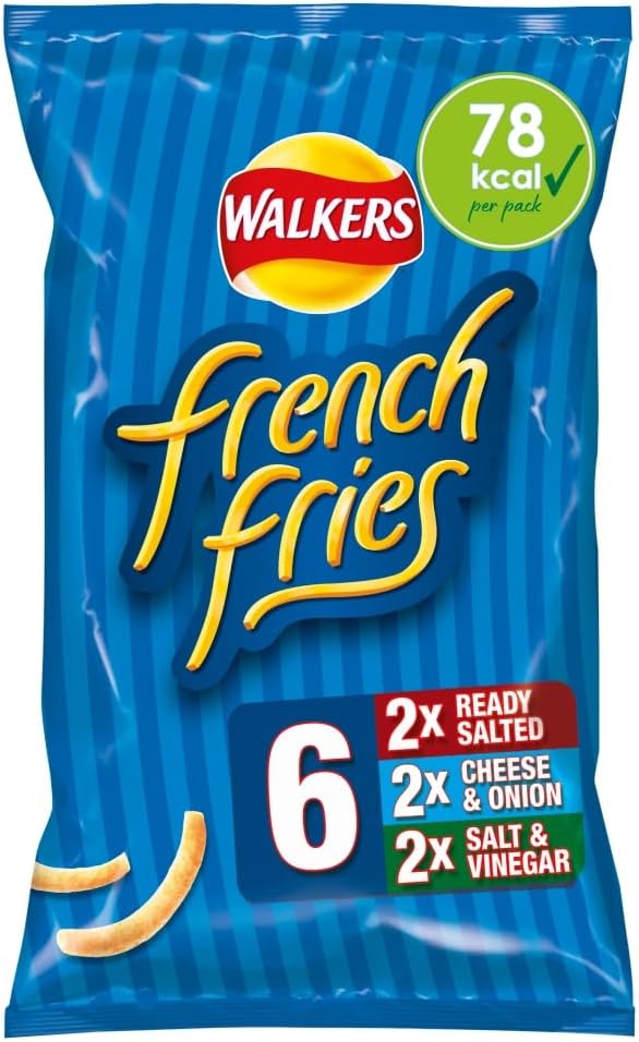 Walkers French Fries Variety Sharing Snacks, 6x18 g