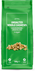 by Amazon Whole Cashew Nuts Unsalted, 500g