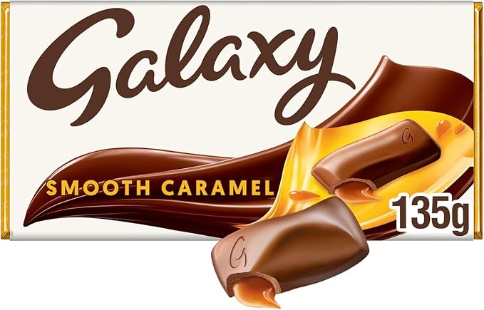 Galaxy Smooth Caramel Filled Milk Chocolate Sharing Bar 135g — Smooth Caramel with Indulgent Milk Chocolate