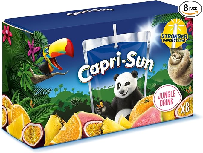 Capri-Sun Zero Jungle Kids Juice Drink Multipack, 8x200ml — No added sugar; blend of apple, lemon, pineapple