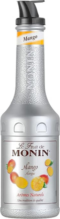 MONIN Mango Fruit Mix Puree 1L for Cocktails, Smoothies and Mocktails. Vegan-Friendly, Allergen-Free, 100%