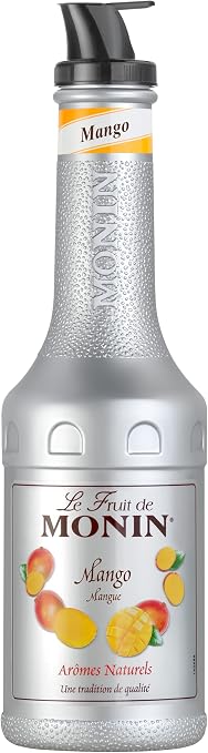 MONIN Mango Fruit Mix Puree 1L for Cocktails, Smoothies and Mocktails. Vegan-Friendly, Allergen-Free, 100%