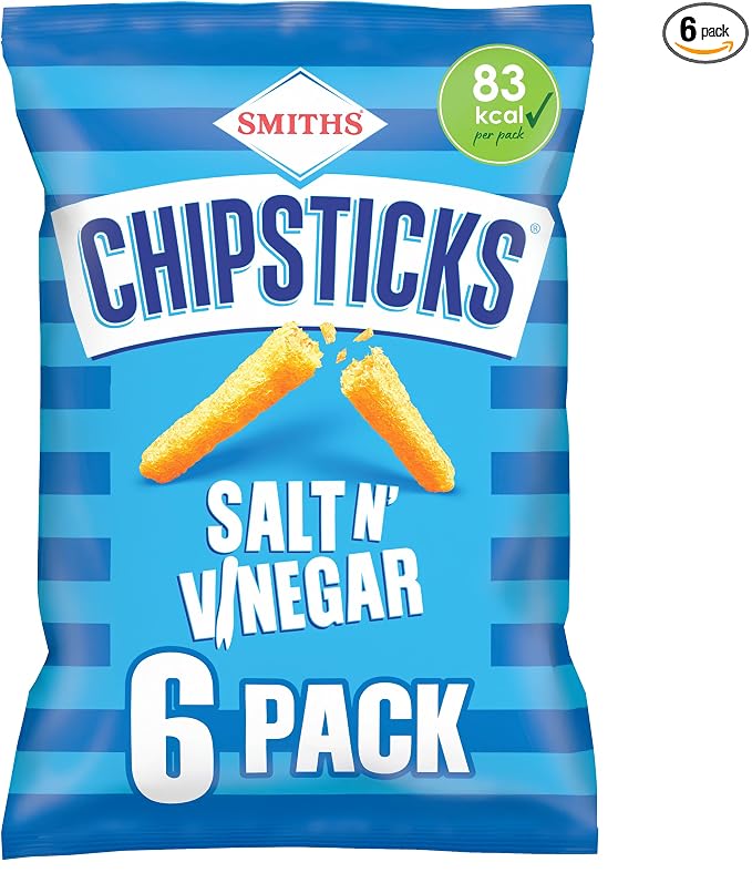 Chipsticks Salt & Vinegar Multipack Crisps 6 x 17g
