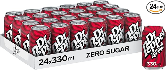 Dr Pepper Can Zero 330 ml (Pack of 24)