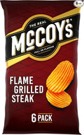 McCoy's Flame Grilled Steak Flavour Ridge Cut Potato Crisps, 6 x 25g 701288