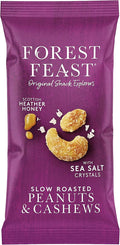 FOREST FEAST Slow Roasted Peanut & Cashews 12 x 40g — Heather Honey Roasted Cashew & Peanut Mix Nuts Snack