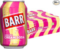 BARR 24 Pack American Cream Soda, Zero No Sugar Sparkling Soft Drink with a Creamy Taste of American