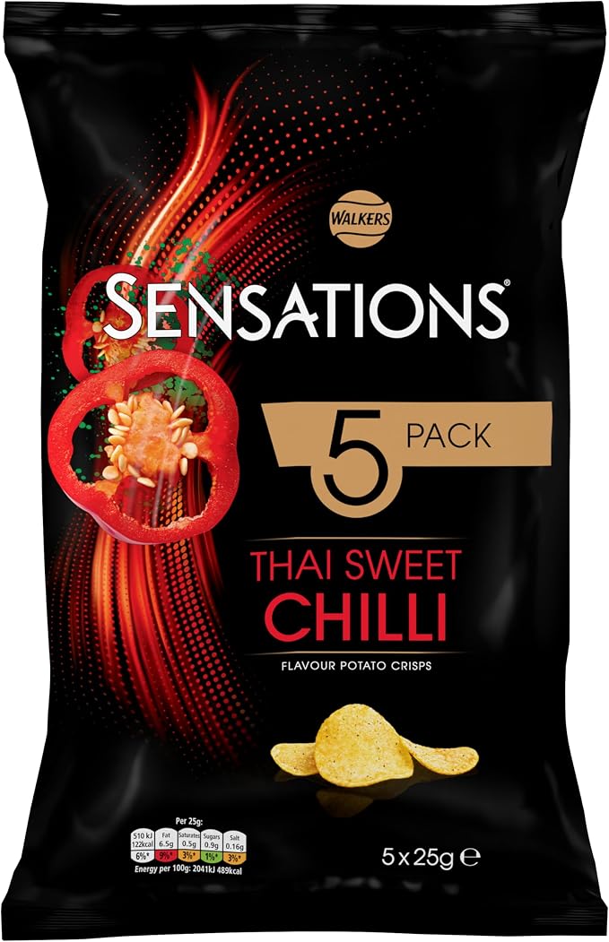 Walkers Sensations Thai Sweet Chilli Multipack Crisps 5x25g