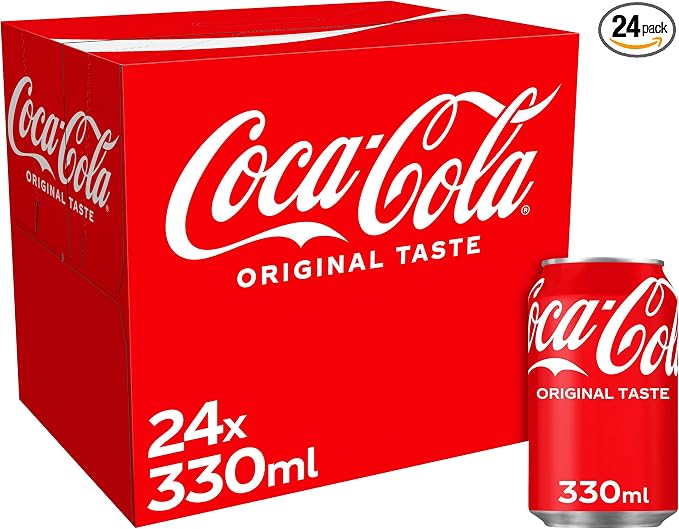 Coca-Cola Original Taste Soft Drink Cans, 24 x 330 mL