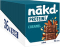 nakd. Protein bars Caramel - 7g plant-based protein - 100% Natural ingredients - No added sugar - Vegan - 36