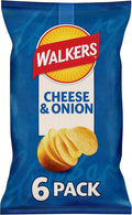 Walkers Cheese and Onion Vegetarian Multipack Crisps 6x25g