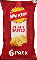 Walkers Ready Salted Multipack Crisps 6x25g