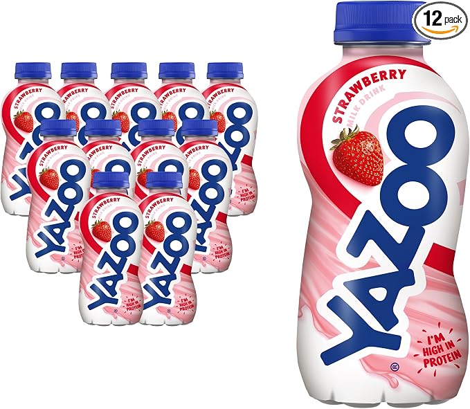 YAZOO Strawberry Milkshake Milk Drink, 300 ml (Pack of 12)