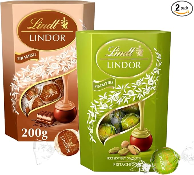 Tiramisu & Pistachio Chocolate Truffles for Gifts - Limited Edition Milk Chocolate 200g Smooth Pistachio &