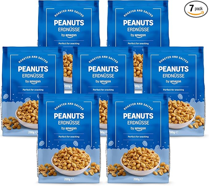 by Amazon - Roasted and Salted Peanuts 200g 7 pack