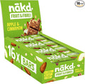 nakd. Fruit & Fibre bars - Apple & Cinnamon - High in fibre - 100% Natural ingredients - No added sugar