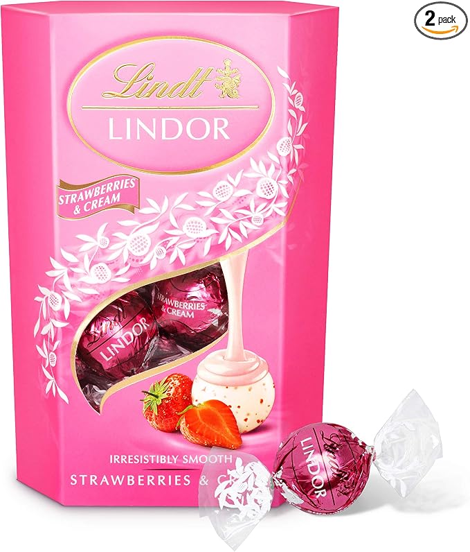 Lindt Lindor Strawberry and Cream Lindor 200 g